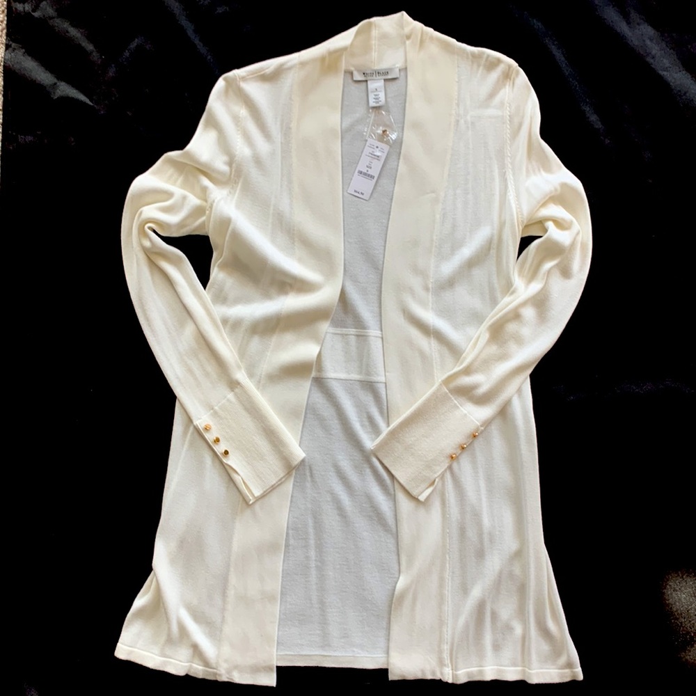 NWT White House Black Market Size small long sweater.